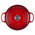 Głęboka okrągła brytfanna Le Creuset Żeliwo 24cm / 5L wiśniowa