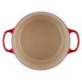 Głęboka okrągła brytfanna Le Creuset Żeliwo 24cm / 5L wiśniowa