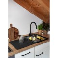 Bateria Schock Gota 521.120 S Czarna z wyciąganą wylewką Linia studio
