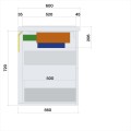 Płyta indukcyjna z wbudowanym wyciągiem Falmec Quantum Easy 84 600 m3/h