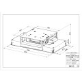 Okap Heaven Light Pro G/WH Flat KL 90 F-350.0669.936