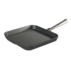 Patelnia grillowa Skeppshult kwadrat 25cm, stalowa rączka 0029