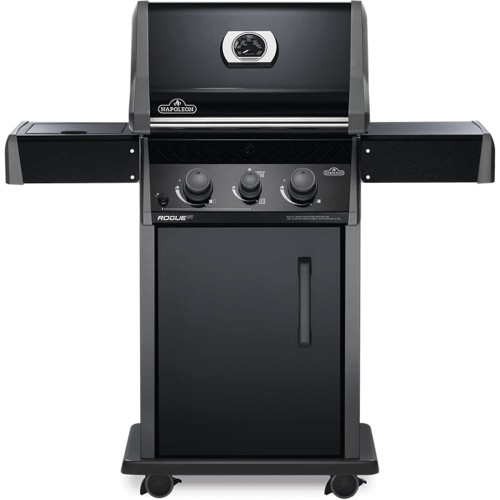 Grill gazowy Napoleon Rogue XT 365 z palnikiem bocznym Sizzle Zone, Czarny