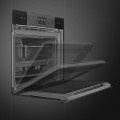 Piekarnik elektryczny z funkcją pary Smeg SOP6102S2PB3 czarny