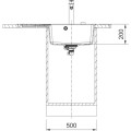 Zlewozmywak Franke Centro CNG 611-78 TL czarny mat, ociekacz po lewej stronie 114.0633.138