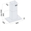Okap wyspowy Falmec Plane NRS 90 800 m/h