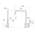 Bateria Falmec Easy Square - chrome