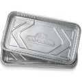 Duże aluminiowe tacki ociekowe na tłuszcz Napoleon (14" x 8"cali) - 5 sztuk, 62008