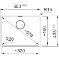 Zlewozmywak Franke MRG 110-52 Czarny Mat + czarny zestaw odpływowy 125.0697.759