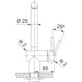 Bateria Franke Atlas Neo M pull out złota 115.0681.242