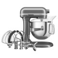 Mikser KitchenAid Artisan 6,6L 5KSM70SHXEMS srebrzystopopielaty, z podnoszoną dzieżą