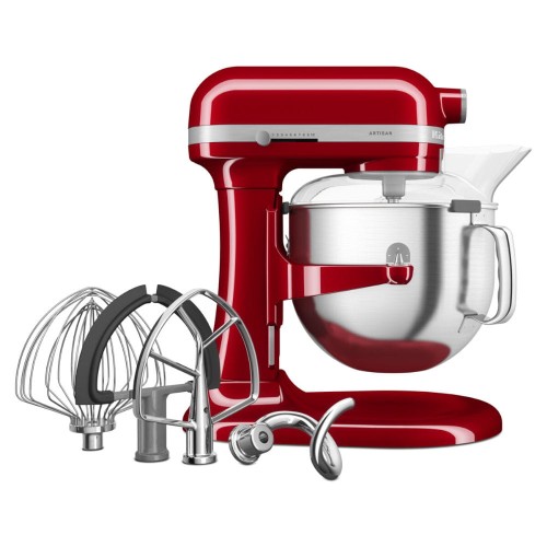 Mikser KitchenAid Artisan 6,6L 5KSM70SHXEER czerwony, z podnoszoną dzieżą