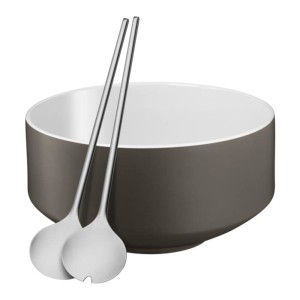 WMF - Zestaw do sałatek: miska+sztućce, szary 0656069450