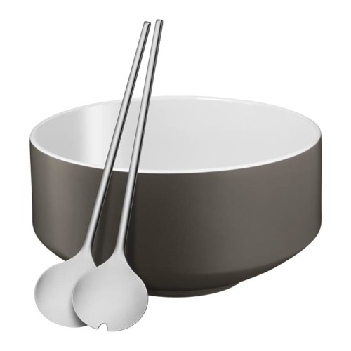 WMF - Zestaw do sałatek: miska+sztućce, szary 0656069450
