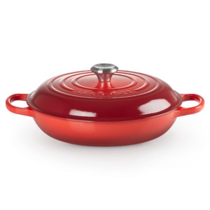 Garnek Le Creuset Gourmet Pro 30cm żeliwo, wiśniowy