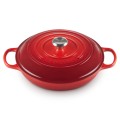 Garnek Le Creuset Gourmet Pro 30cm żeliwo, wiśniowy