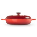 Garnek Le Creuset Gourmet Pro 30cm żeliwo, wiśniowy