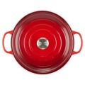 Garnek Le Creuset Gourmet Pro 30cm żeliwo, wiśniowy