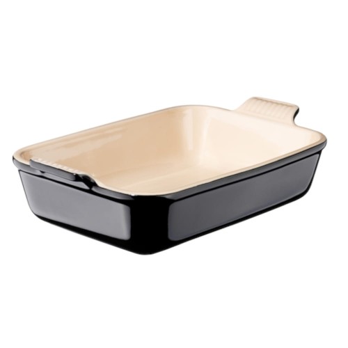 Prostokątna forma do zapiekania, kamionka Le Creuset 26cm / 2,4L, czarny błyszczący