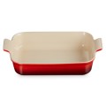 Prostokątna forma do zapiekania, kamionka Le Creuset 32cm / 4L, wiśniowy