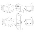 Kuchenka mikrofalowa do zabudowy Smeg FMI120G Neptune Grey