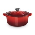 Brytfanna Le Creuset w Kształcie Serca z Uchwytem do Pokrywki Serce 20 cm / 1.9L wiśniowa