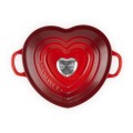 Brytfanna Le Creuset w Kształcie Serca z Uchwytem do Pokrywki Serce 20 cm / 1.9L wiśniowa