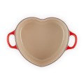 Brytfanna Le Creuset w Kształcie Serca z Uchwytem do Pokrywki Serce 20 cm / 1.9L wiśniowa