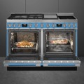 Kuchnia wolnostojąca z płytą indukcyjną, gazową i grillem Teppanyaki Smeg CPF120IGMPT