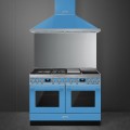 Kuchnia wolnostojąca z płytą indukcyjną, gazową i grillem Teppanyaki Smeg CPF120IGMPT