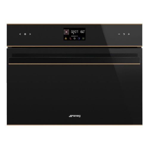 Kompaktowy piekarnik elektryczny z funkcją mikrofali Smeg SO4602M1NR, linia Dolce Stil Novo