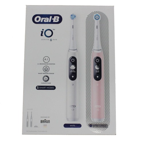 Szczoteczka elektryczna Oral-B iO6 DuoPack White + Pink