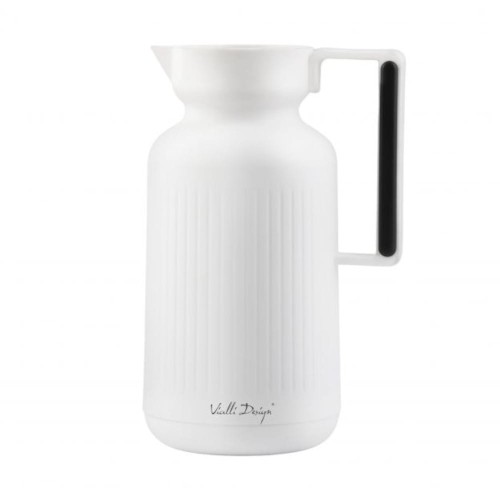 Vialli - Termos z wkładem szklanym Vialli Design Lungo 1L biały 9255