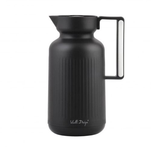 Vialli - Termos z wkładem szklanym Vialli Design Lungo 1L czarny 9262