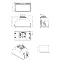 Okap podszafkowy Falmec Grupa Silnikowa Plus 50 inox s/800 ster/ELEKTR. bez/PILOTA z/ODBIORNIKIEM