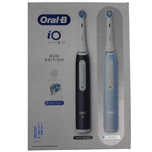 Szczoteczka elek.Oral-B iO3 Matt Black/Ice Blue Duo