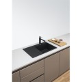 Zlewozmywak Franke Centro CNG 611-78 TL czarny mat + czarny odpływ, ociekacz po lewej stronie 114.0693.564