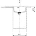 Zlewozmywak Franke Centro CNG 611-78 TL czarny mat + czarny odpływ, ociekacz po lewej stronie 114.0693.564