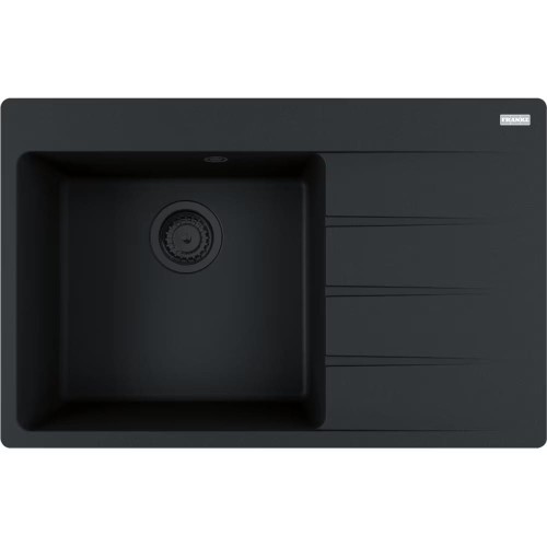 Zlewozmywak Franke Centro CNG 611-78 TL czarny mat + czarny odpływ, ociekacz po prawej stronie 114.0693.565