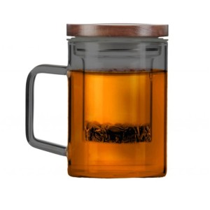 Vialli - Szklanka z zaparzaczem Soho 350ml grafitowa, 9361