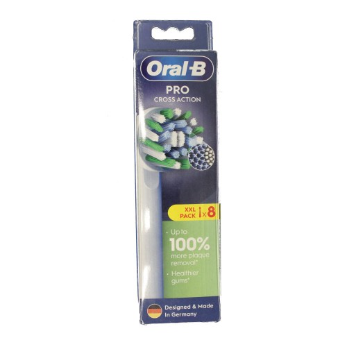 Końcówki Oral-B CrossAction EB50-8 (8 sztuk) białe