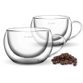 Zestaw 2szt szklanek termicznych do kawy cappuccino 270ml Lamart Vaso LT9012