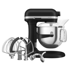 Mikser KitchenAid Artisan 6,6L 5KSM70SHXEBM czarny mat, z podnoszoną dzieżą  + GRATIS