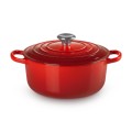 Okrągła brytfanna Le Creuset Signature Collection 20cm, żeliwo, wiśniowa