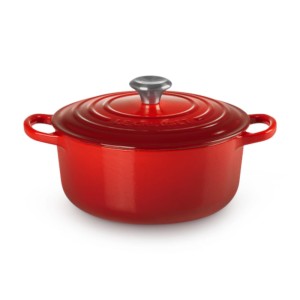 Okrągła brytfanna Le Creuset Signature Collection 20cm, żeliwo, wiśniowa
