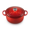 Okrągła brytfanna Le Creuset Signature Collection 20cm, żeliwo, wiśniowa