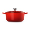 Okrągła brytfanna Le Creuset Signature Collection 20cm, żeliwo, wiśniowa