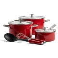 Zestaw garnków emaliowanych z akcesoriami KitchenAid - 8 elementów