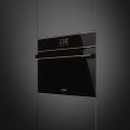 Kompaktowy piekarnik z funkcją mikrofali Smeg SO4604M2PNR, linia Dolce Stil Novo