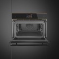 Kompaktowy piekarnik z funkcją mikrofali Smeg SO4604M2PNR, linia Dolce Stil Novo